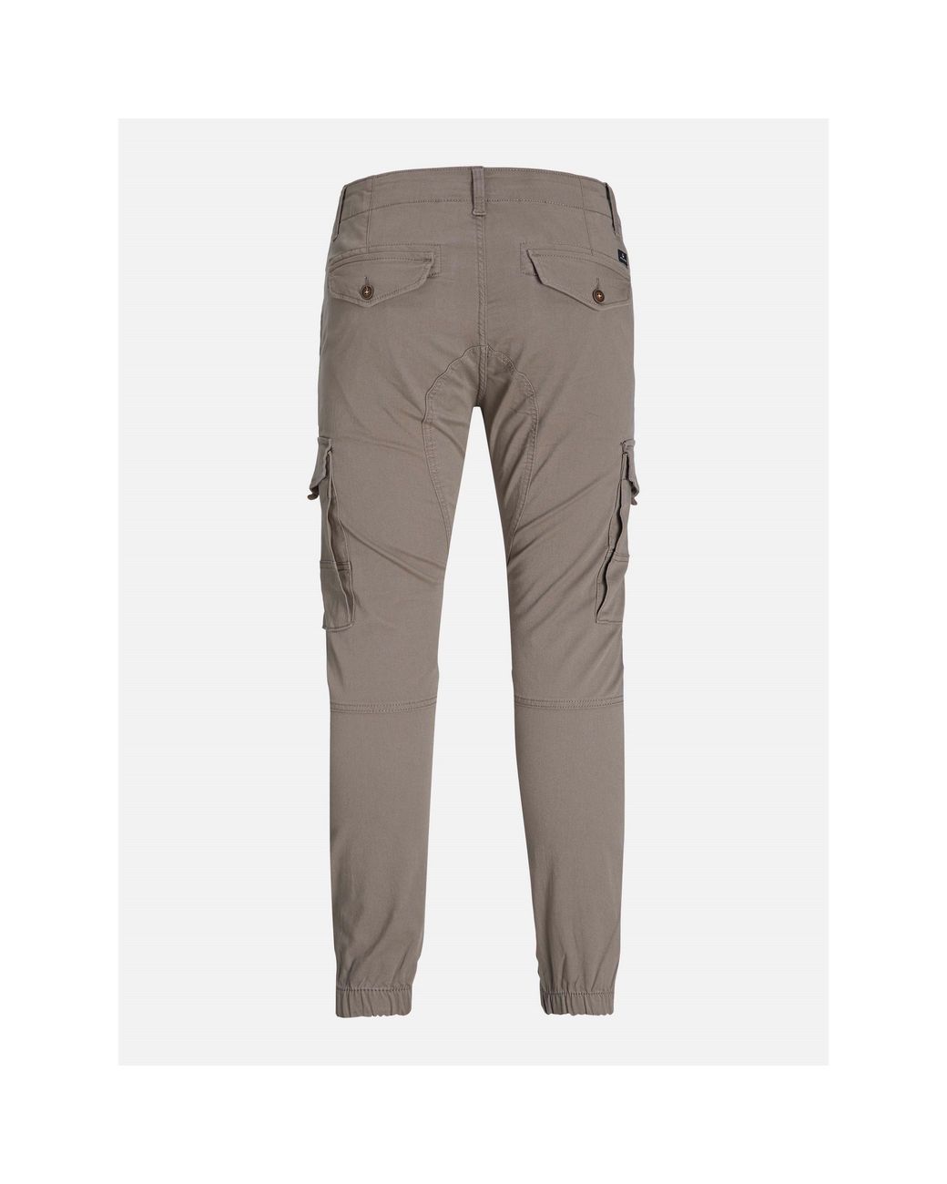 Jack & Jones Gray Slim Stretch Cuffed Cargo Pants for men