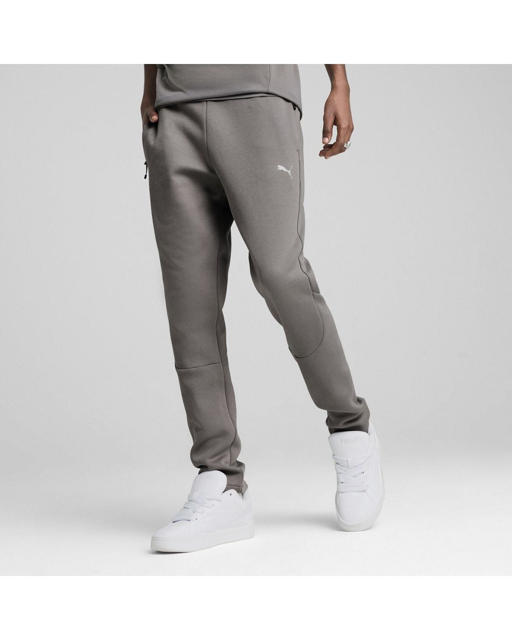 PUMA Gray Evostripe Pants Dk Op Joggers for men