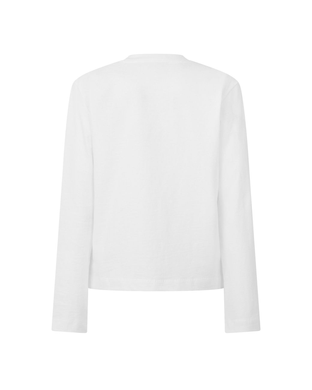 JJXX White Sophia Boxy Cotton Oversized-Fit Long-Sleeve T-Shirt
