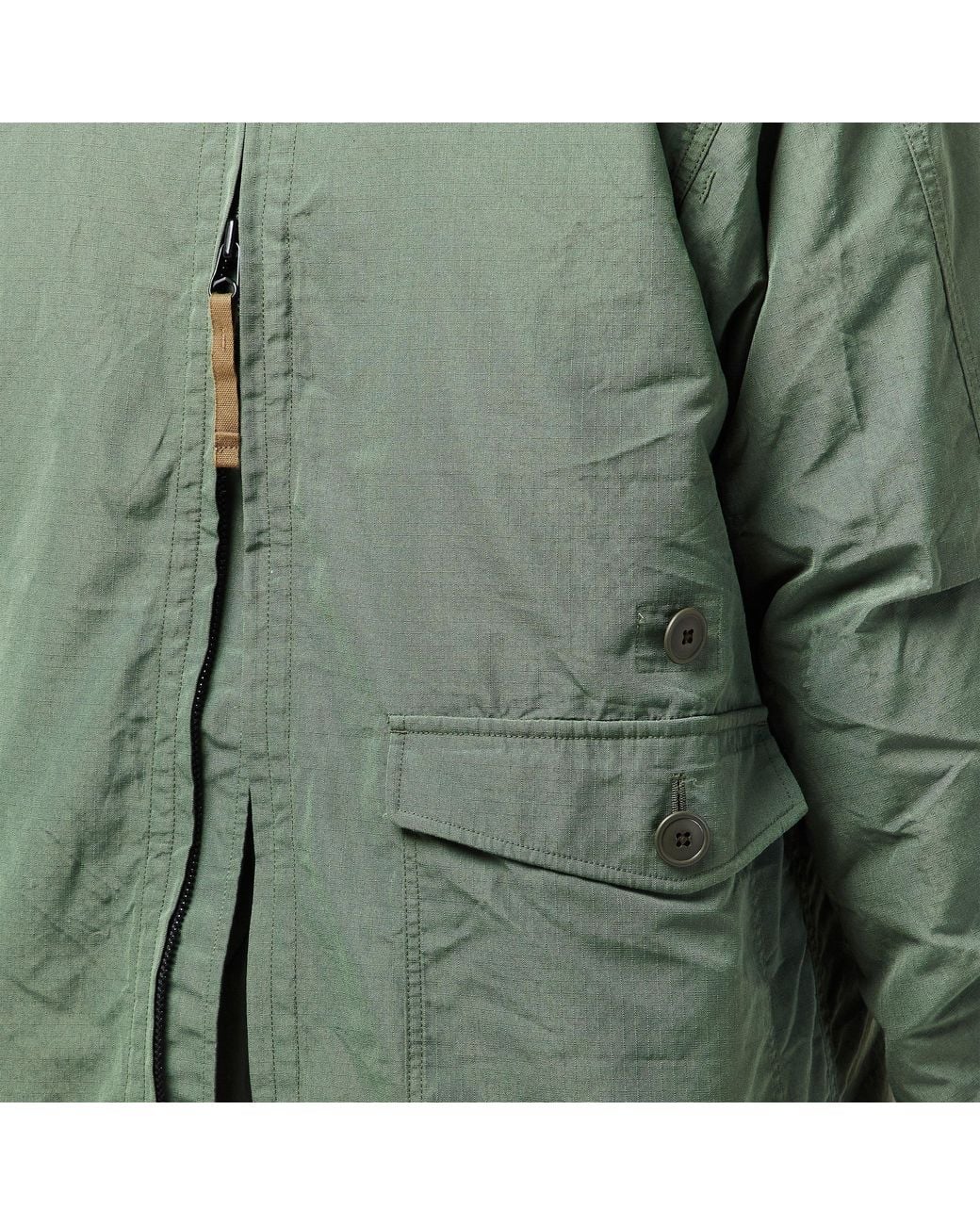 Snow Peak Green Takibi Rain Anorak for men