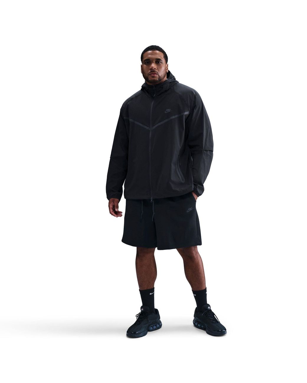 Nike Black Sportswear Tech Fleece Shorts for men