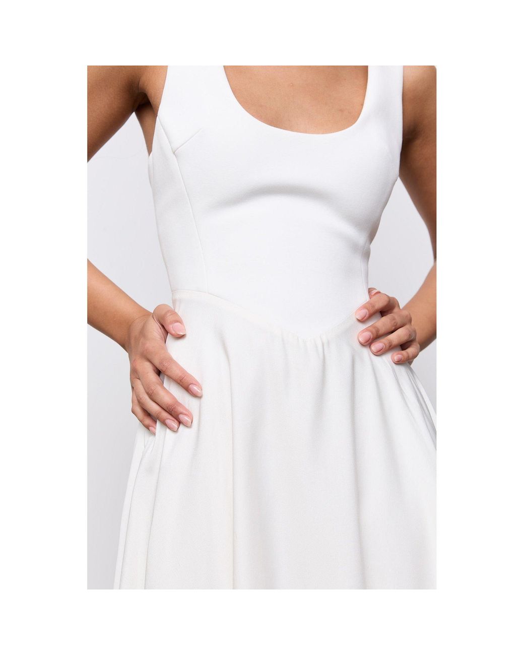 Odd Muse White Linen Midi Maxi Dress