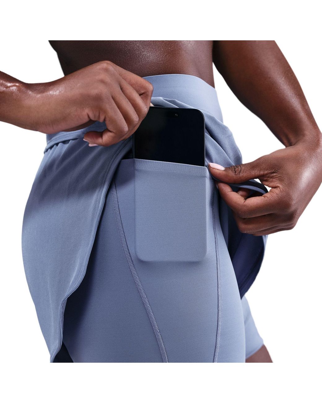 Nike Blue Universa 2In1 Dri-Fit 5" Gym Shorts