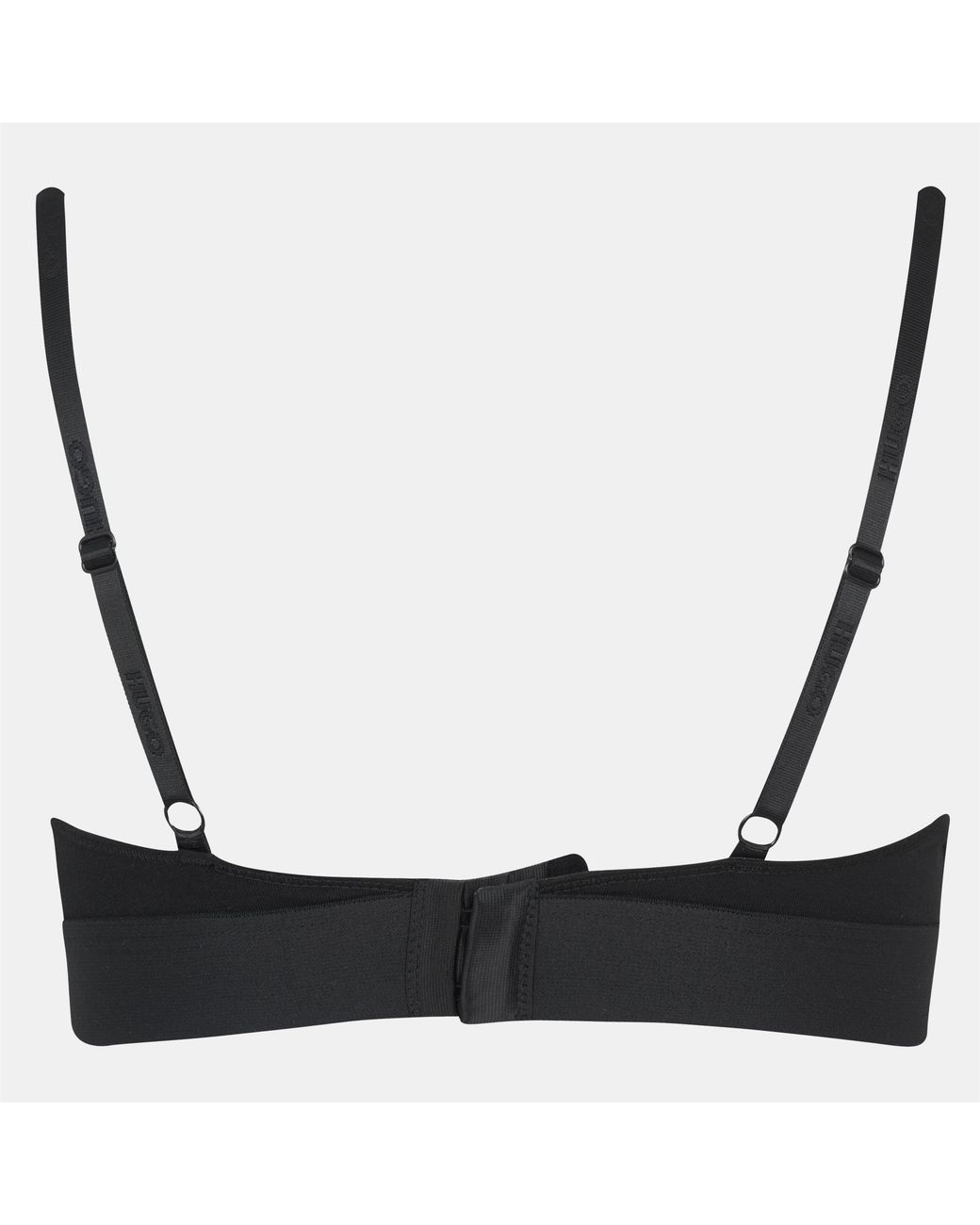 HUGO Black Comfortable Triangle Bra Top With Logo Detail