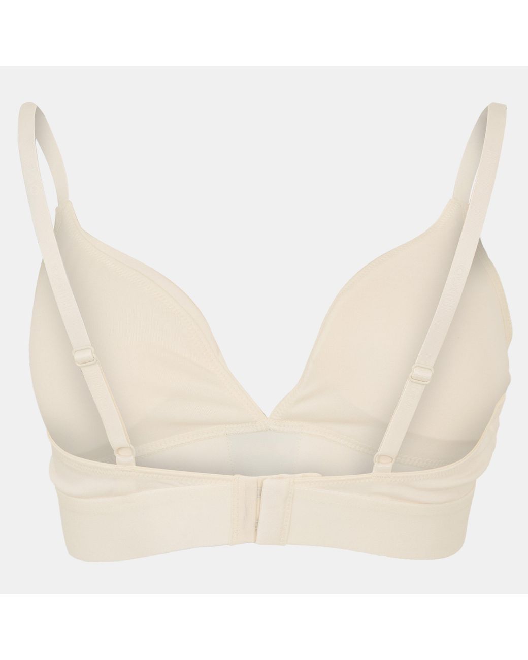 HUGO Natural Comfortable Triangle Bra Top With Logo Detail