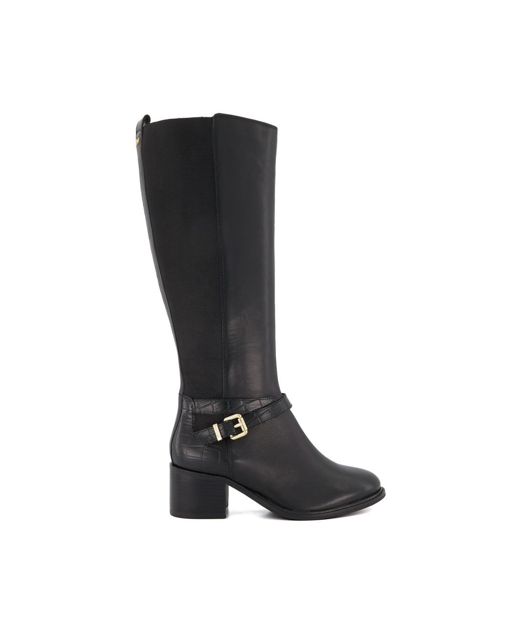 Dune Black Tildy Knee High Boots