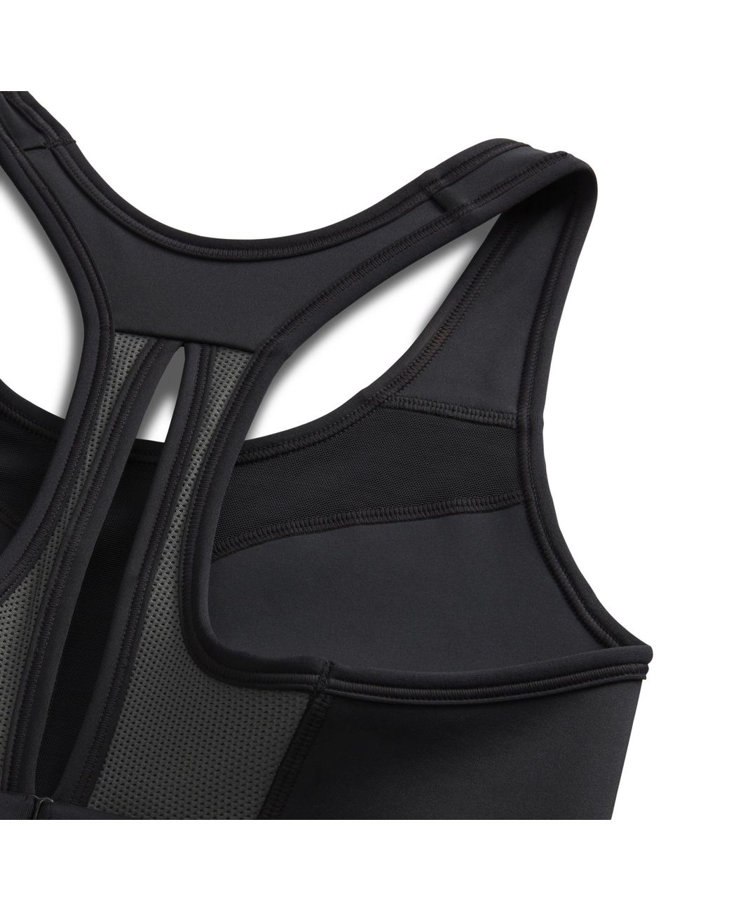 Nike Black Swoosh High Support Non-padded Adjustable Sports Bra