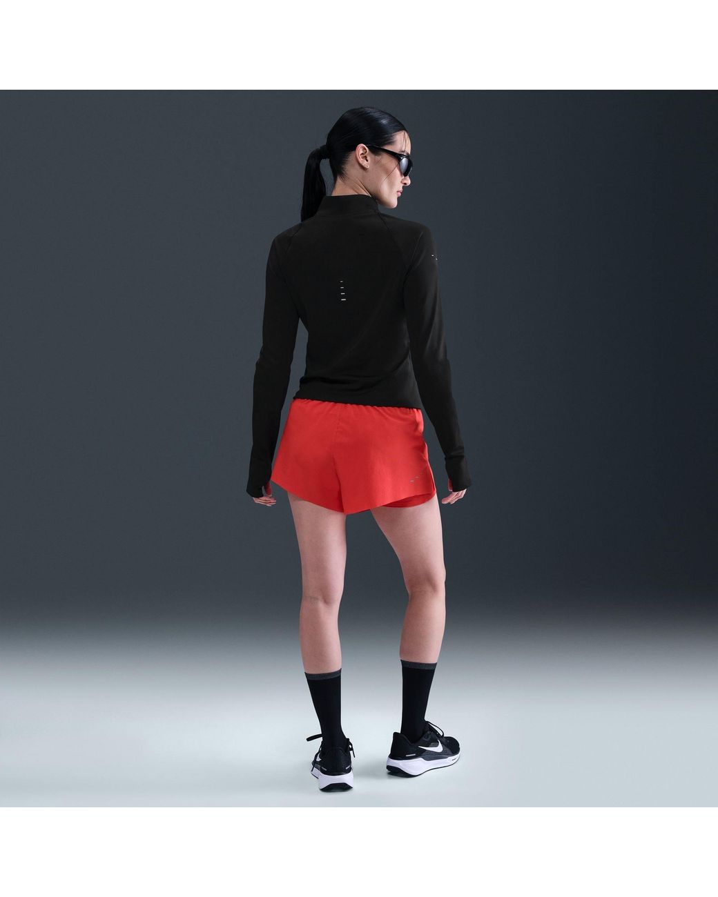 Nike Black Swift Full Zip Long Sleeve Running Top