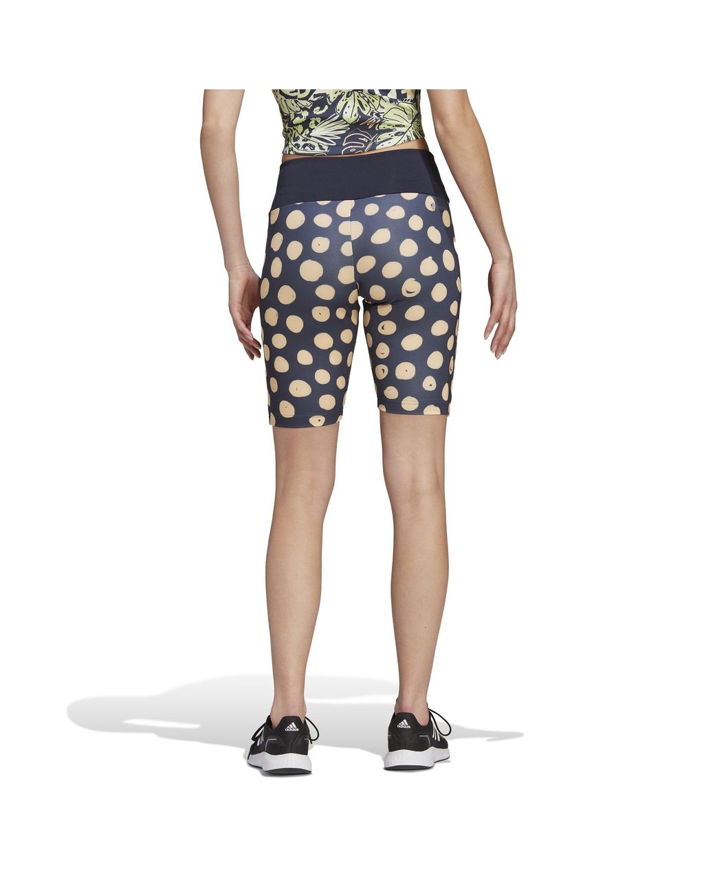 Adidas Blue Farm Print Bike Shorts
