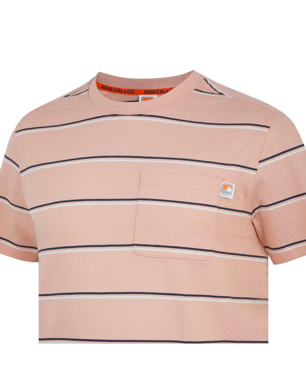 SoulCal & Co California Pink Soul Stripe Regular Fit T-Shirt for men