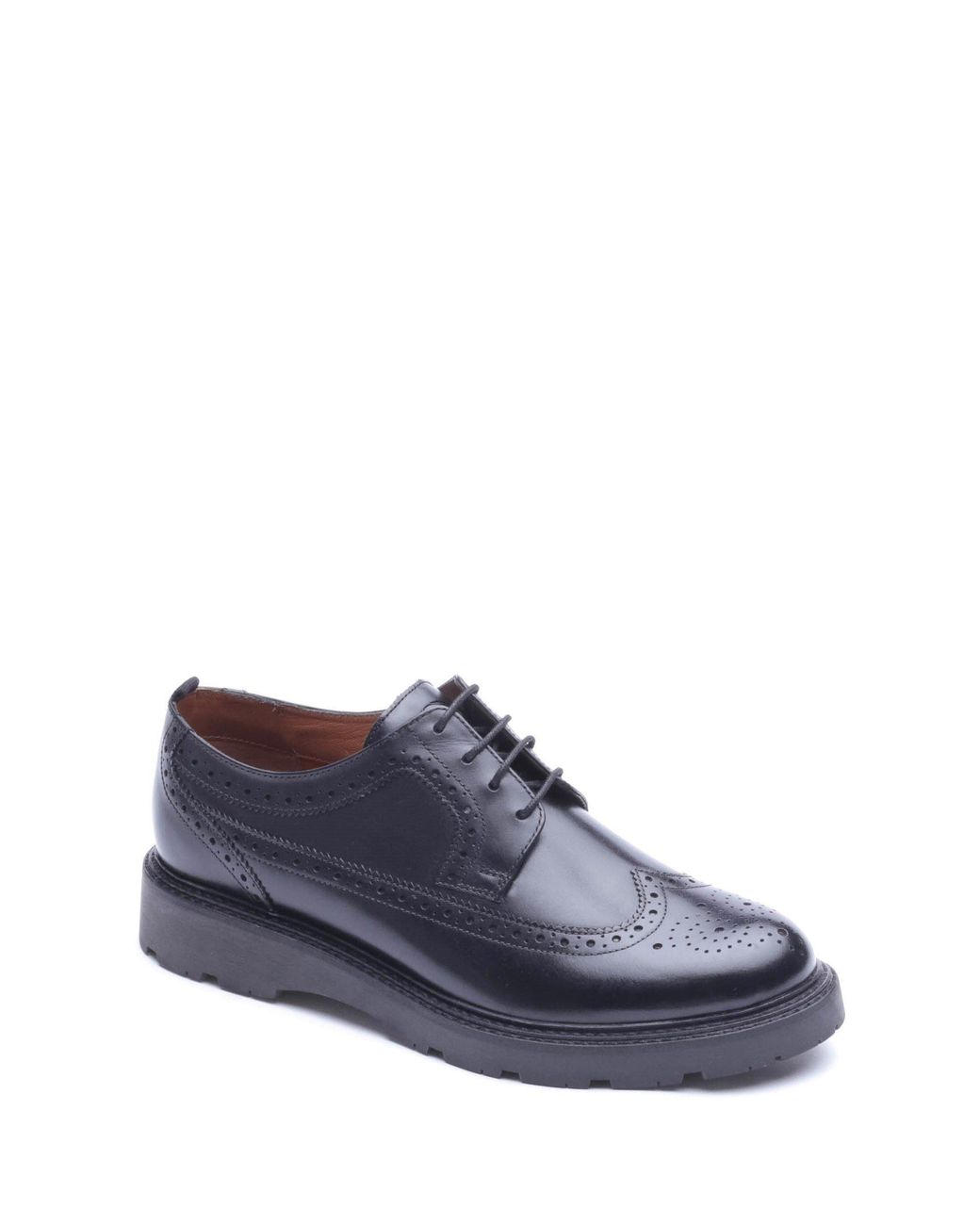 Base London Blue Phase Leather Brogue Shoes for men