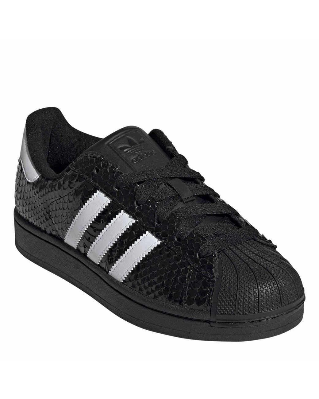 Adidas Originals Black Superstar Ii Leather Low-Top Trainers