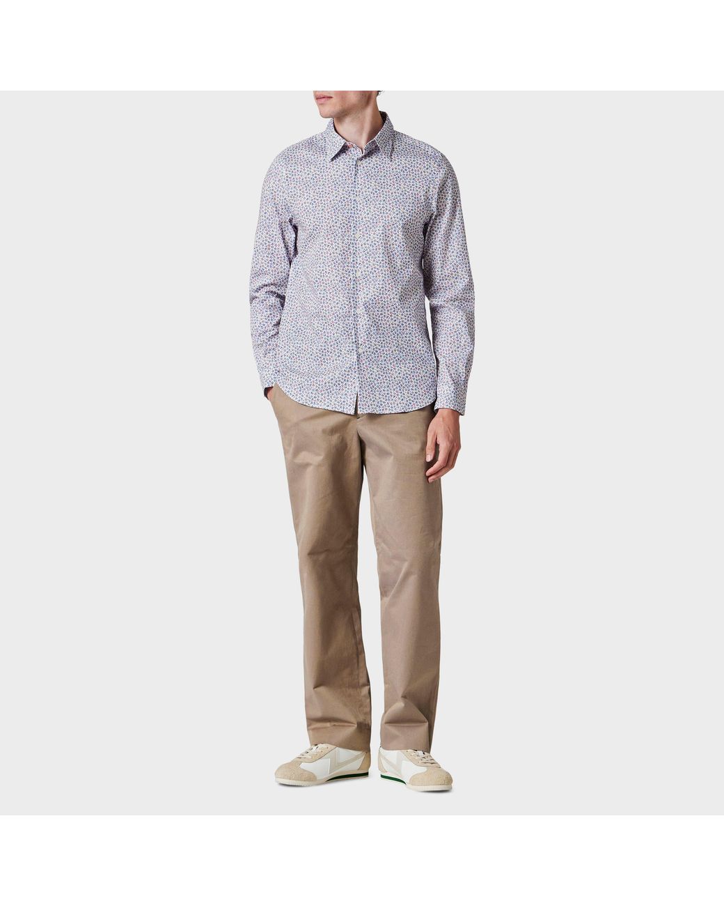Paul Smith Purple Floral Long Sleeve Shirt for men
