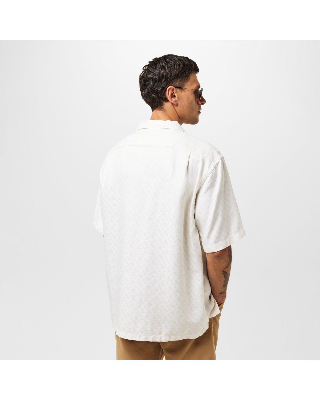 Boss White C-Lars Short Sleeve Shirt for men