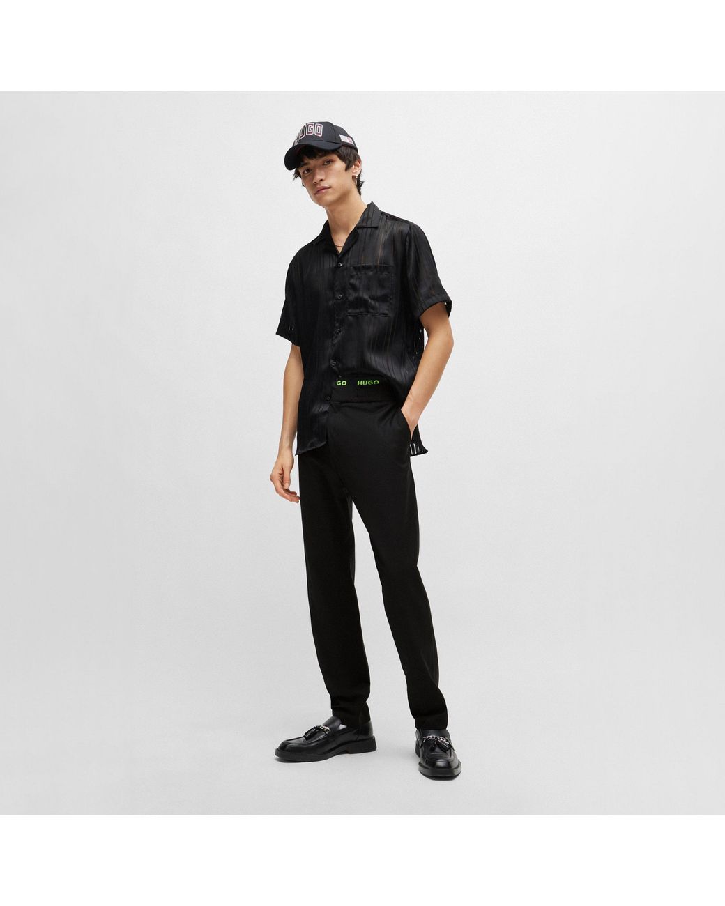 HUGO Black Howard Trousers for men