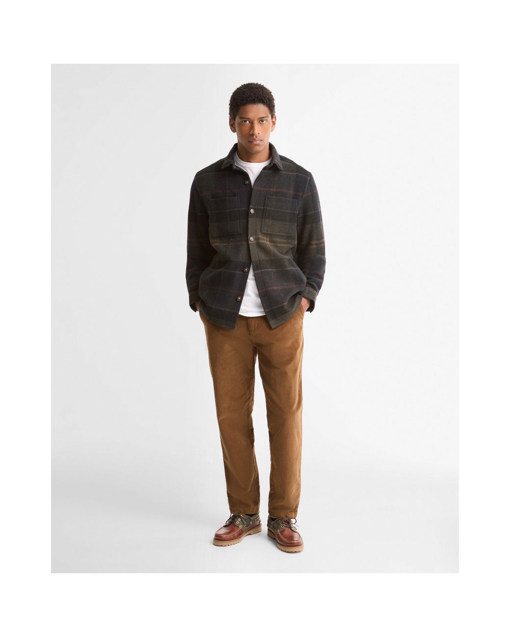 Barbour Black Woodlane Wool Overshirt for men
