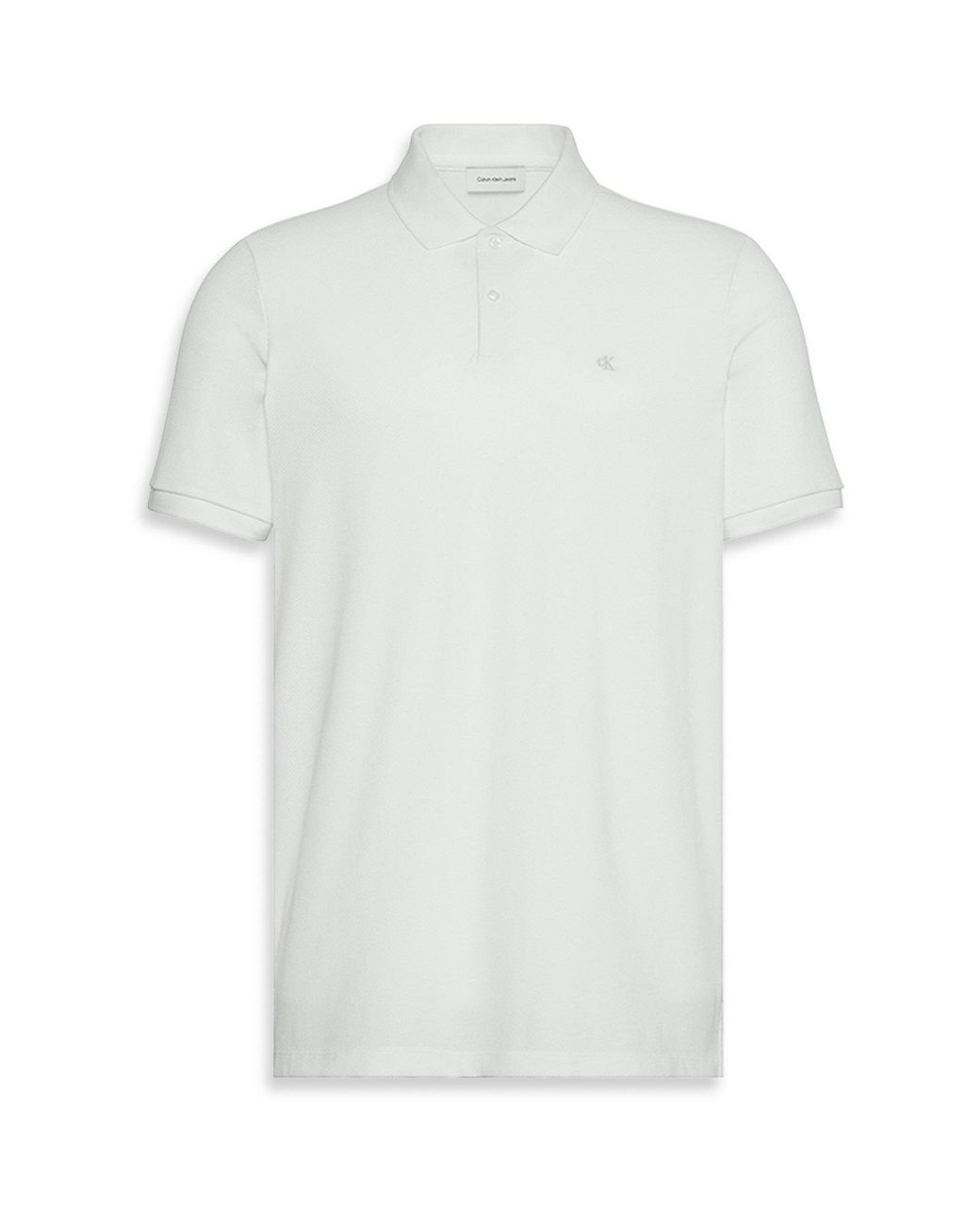 Calvin Klein White Ckj Pique Short-Sleeve Polo Shirt for men
