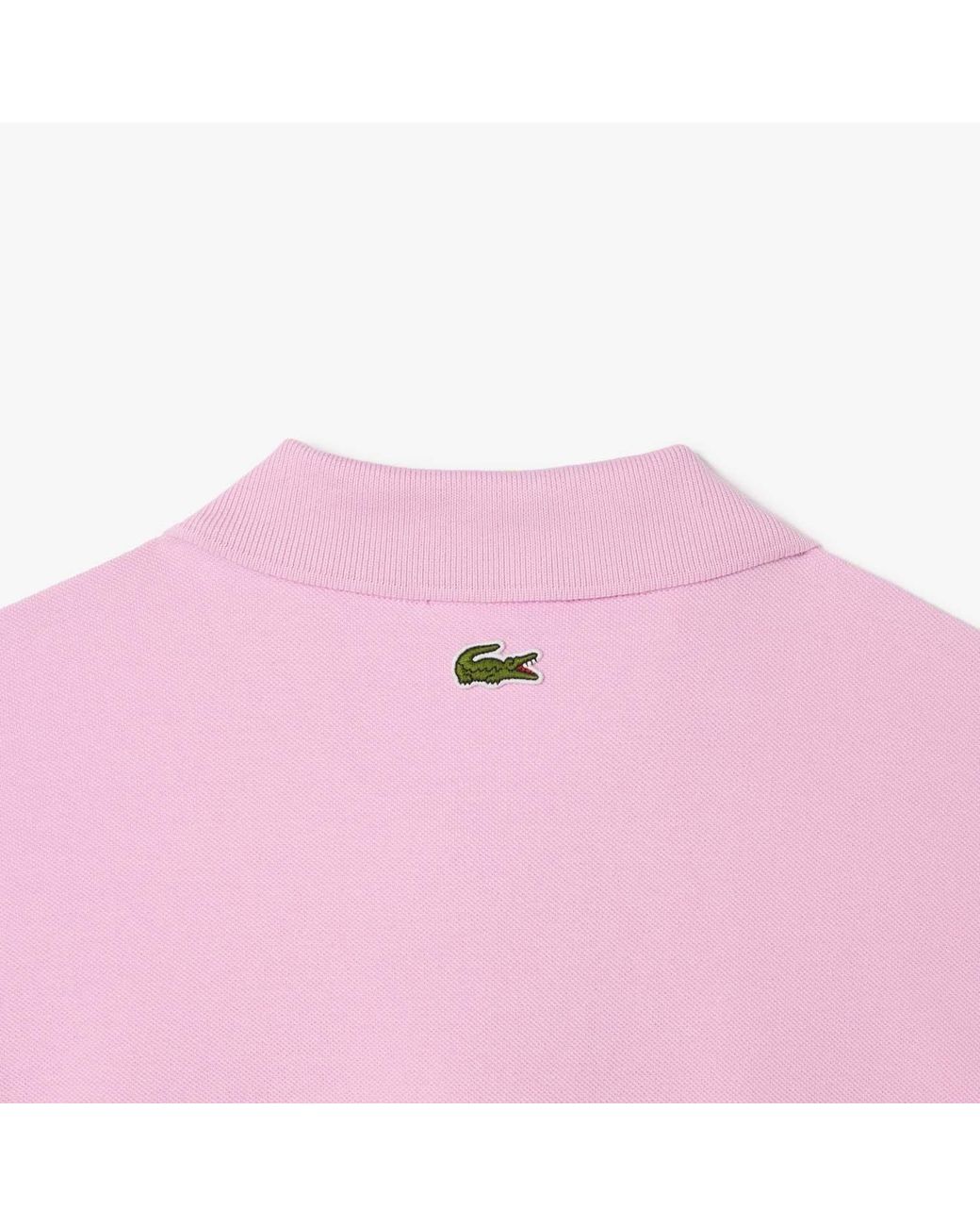 Lacoste Pink Loose-Fit Piqué Polo Shirt for men