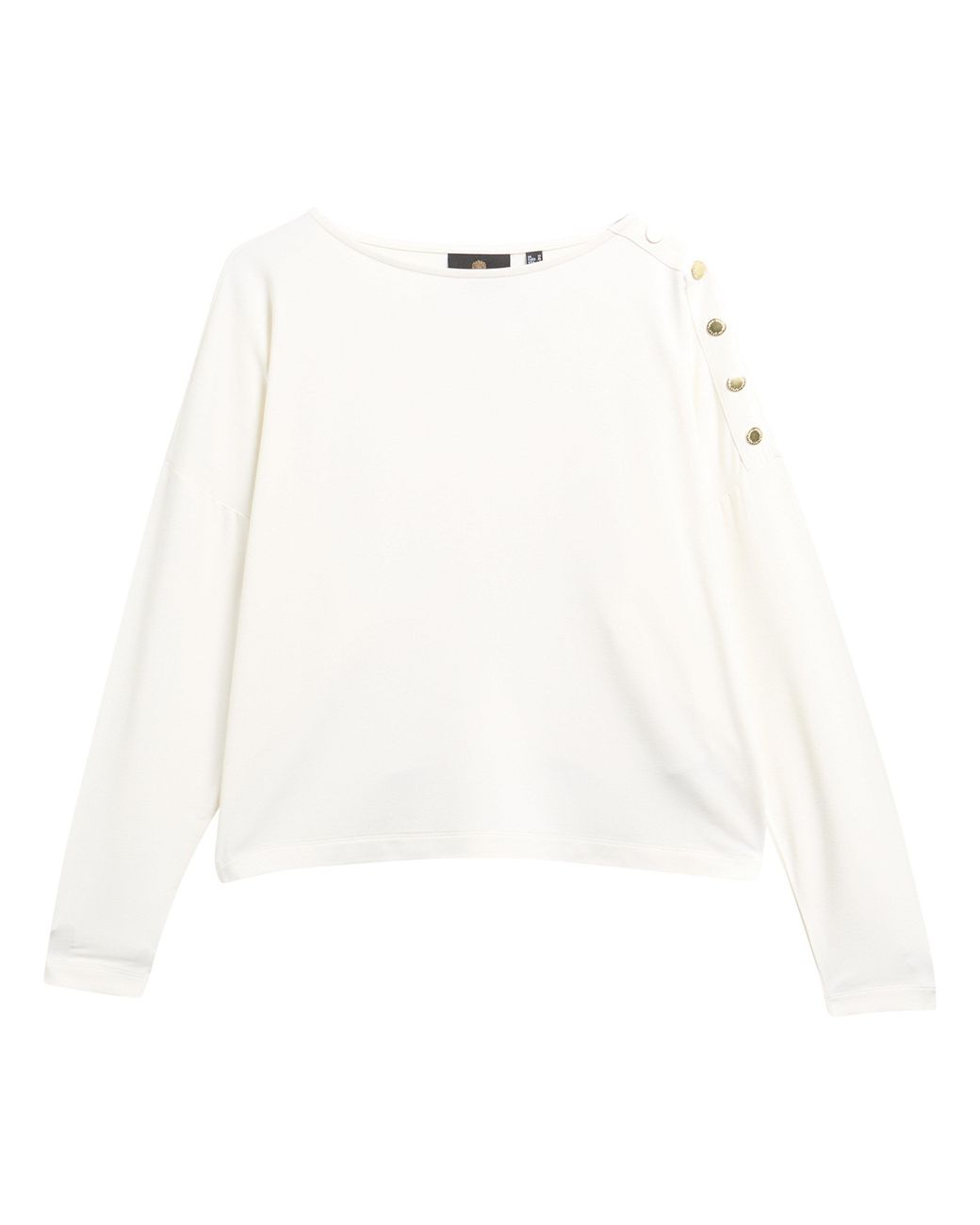 Barbour White Cyrus Viscose Long-Sleeve T-Shirt
