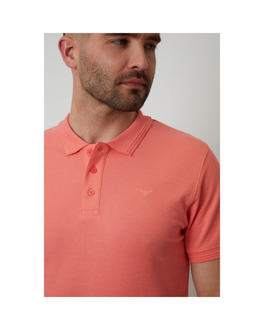Threadbare Pink Tb Malbork Short-Sleeve Polo Shirt for men