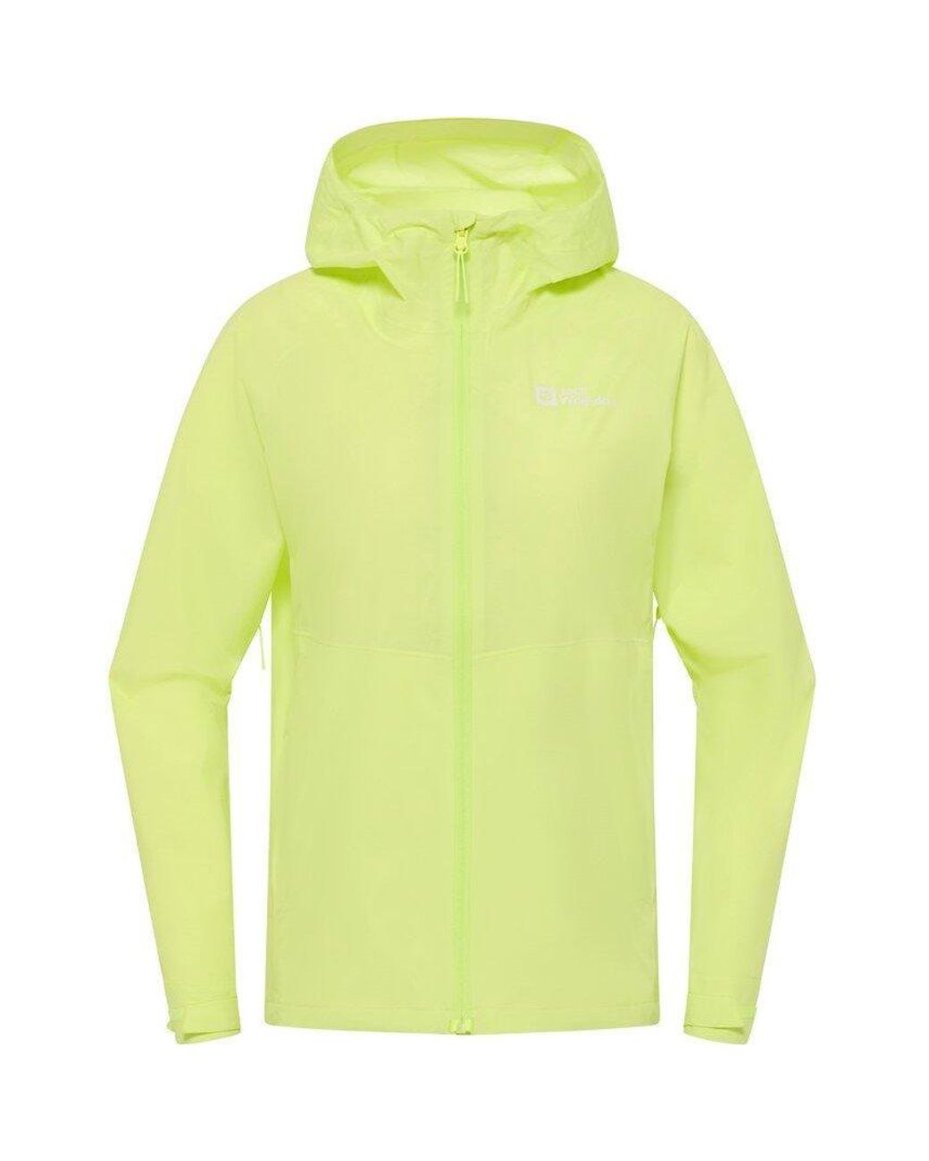 Jack Wolfskin Yellow Jw Prelight Lightweight Waterproof Jacket