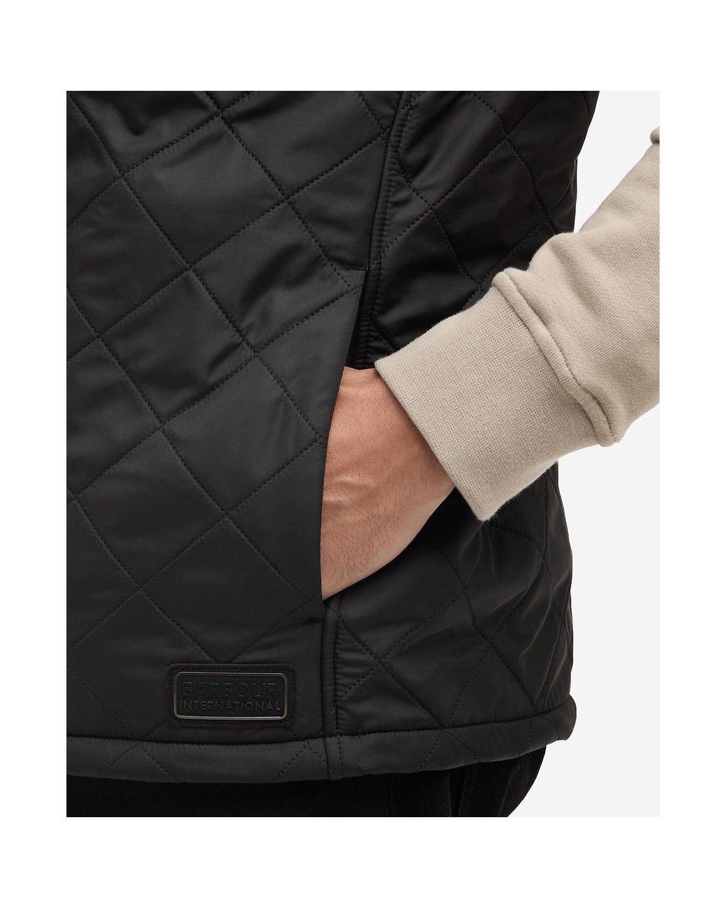 Barbour Black Contemporary Ariel Quilted Gilet for men