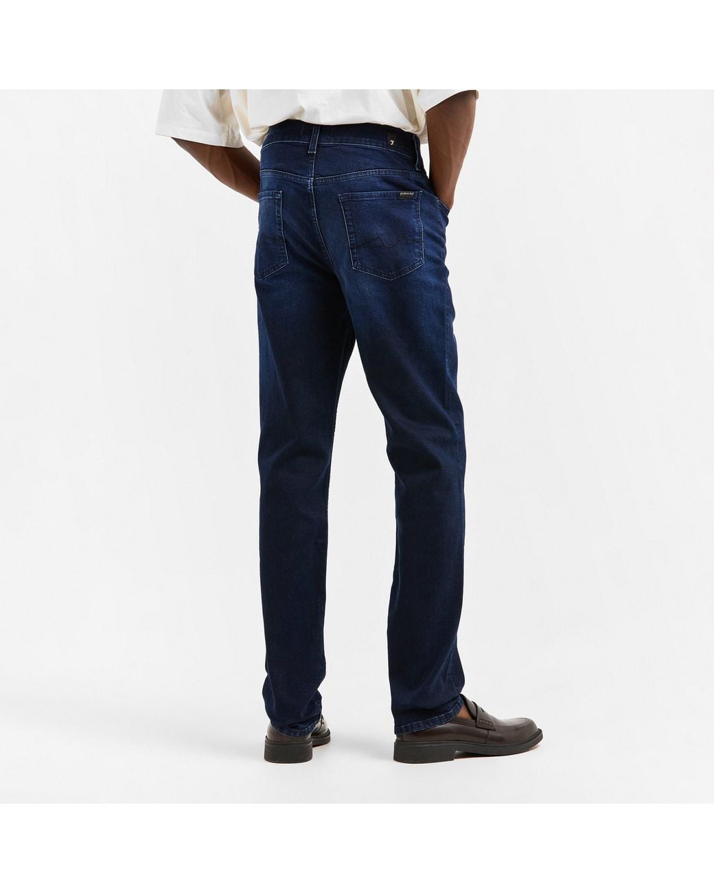 7 For All Mankind Blue Slimmy Slim Fit Jeans for men