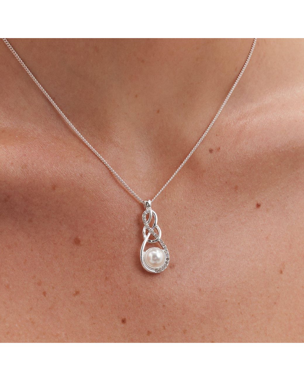 Jon Richard Blue Pearl And Crystal Infinity Trio Set