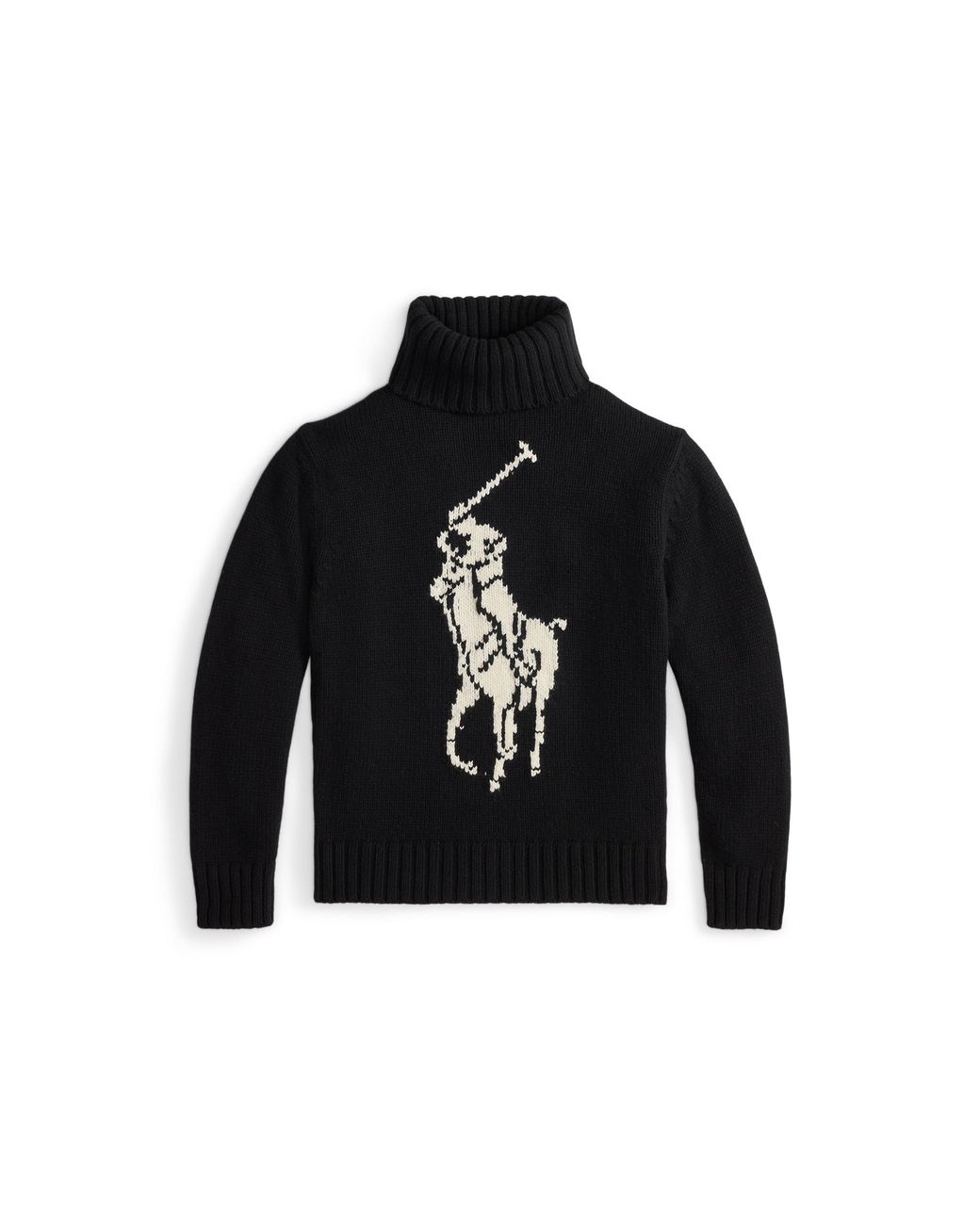 Polo Ralph Lauren Black Pony Knitted Crew Neck Jumper