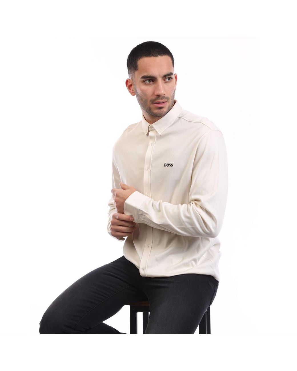 Boss White B Motion L Regular Fit Shirt for men