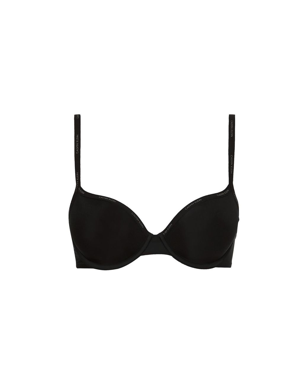 Calvin Klein Black Sheer Marq Demi Lightly Lined Bra