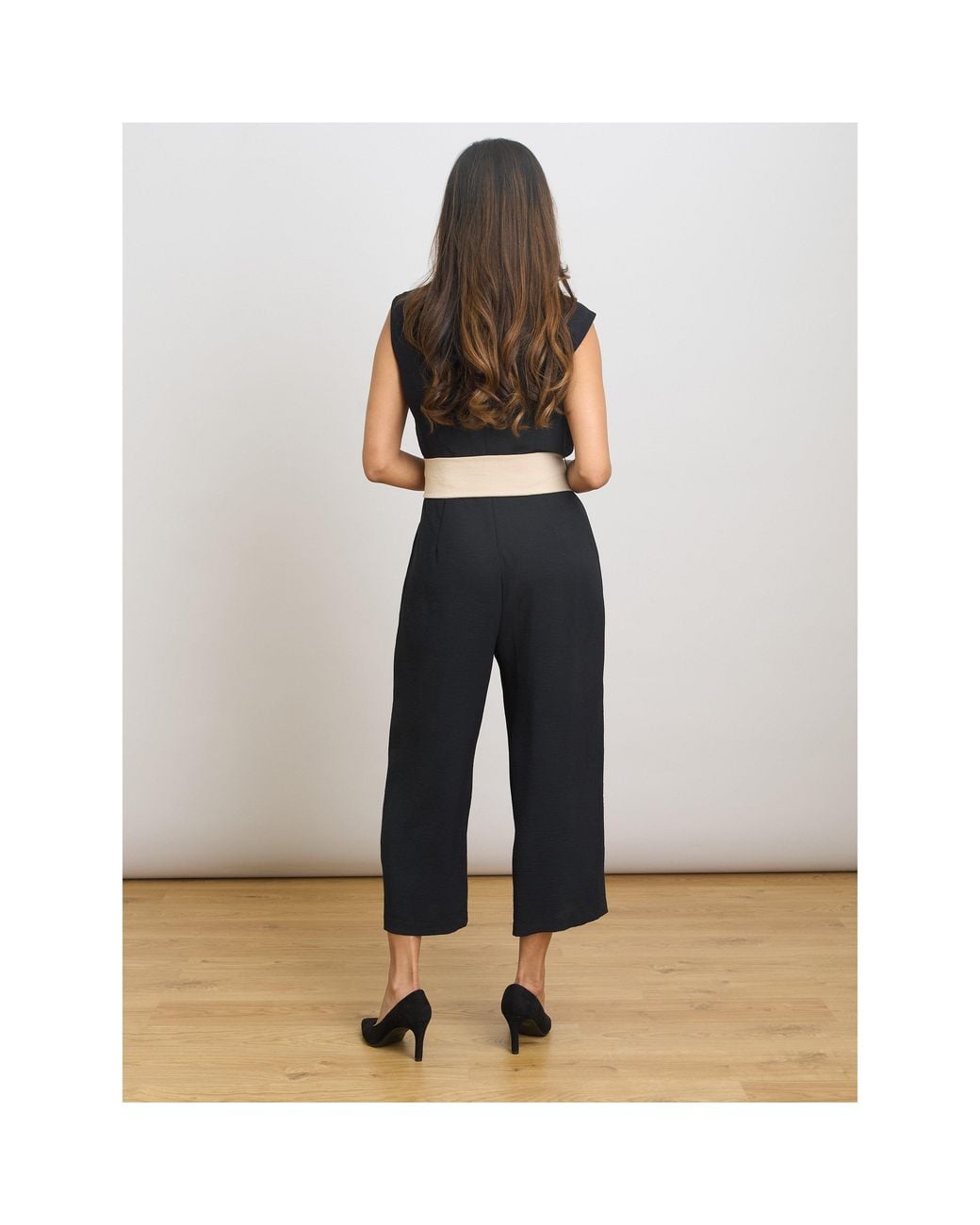 Gina Bacconi Blue Codie Sleeveless V-Neck Jumpsuit