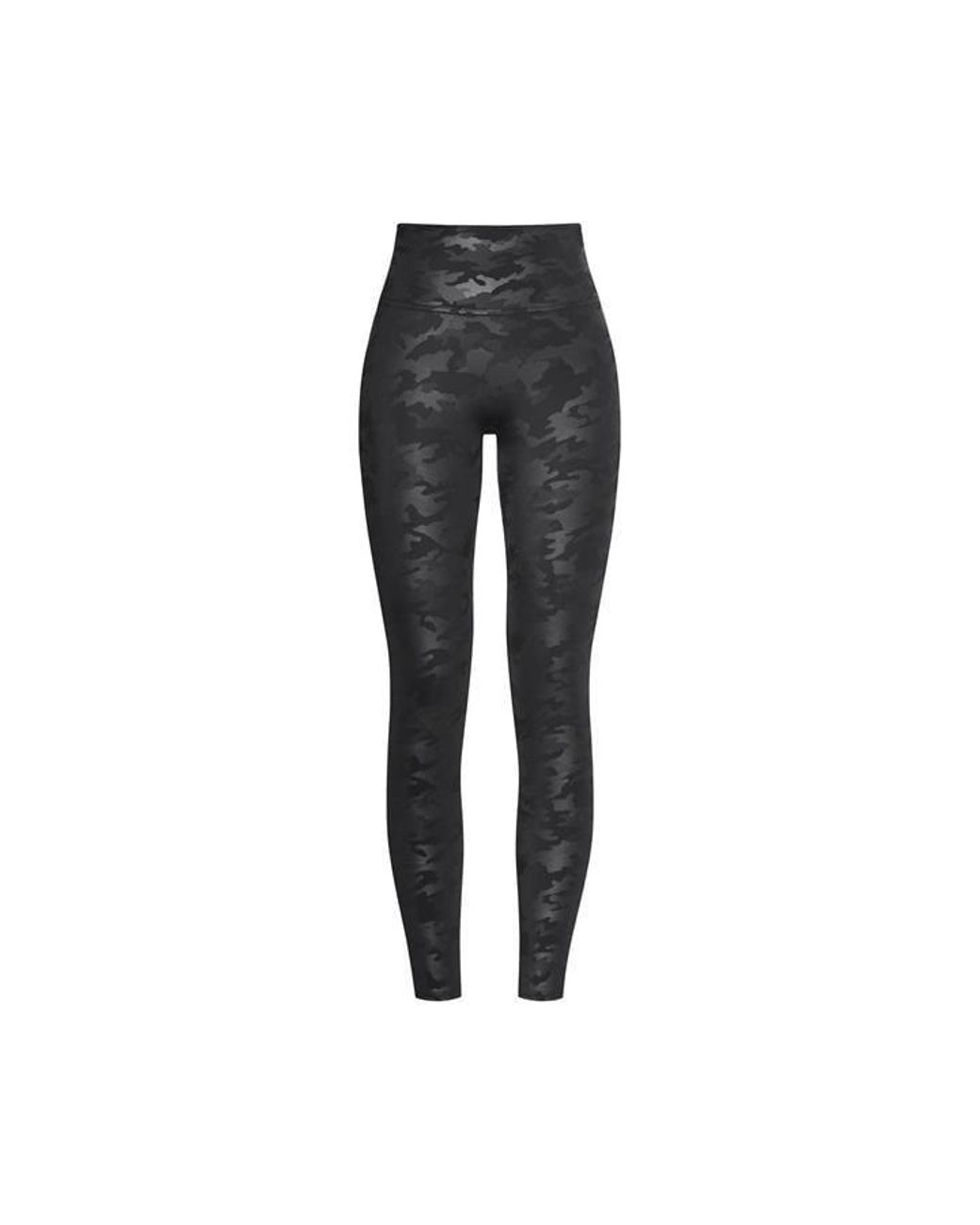 Spanx Faux Leather Camo Leggings in Black