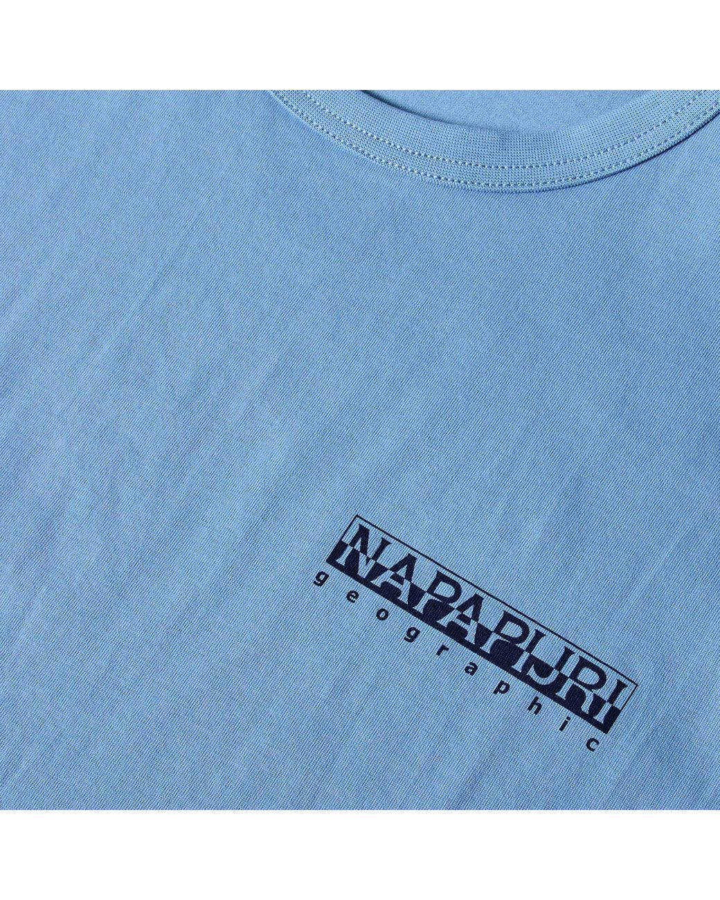 Napapijri Blue Graphic T-Shirt for men