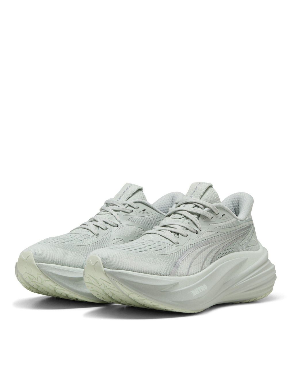 PUMA White Magmax Nitro 2 Road Running Shoes
