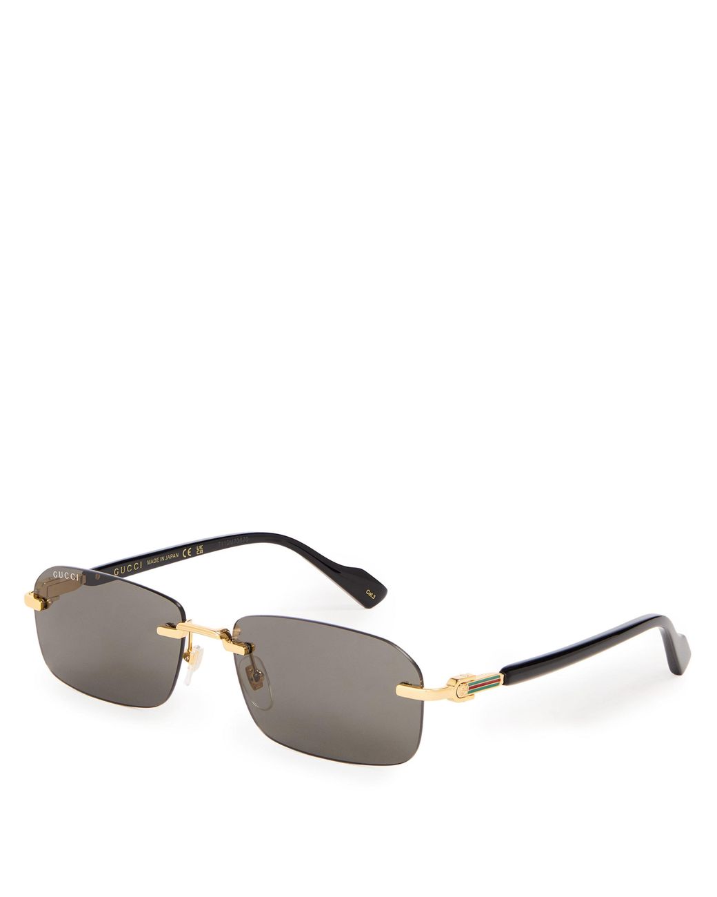 Gucci Metallic Gg1221S Rimless Rectangular Sunglasses for men