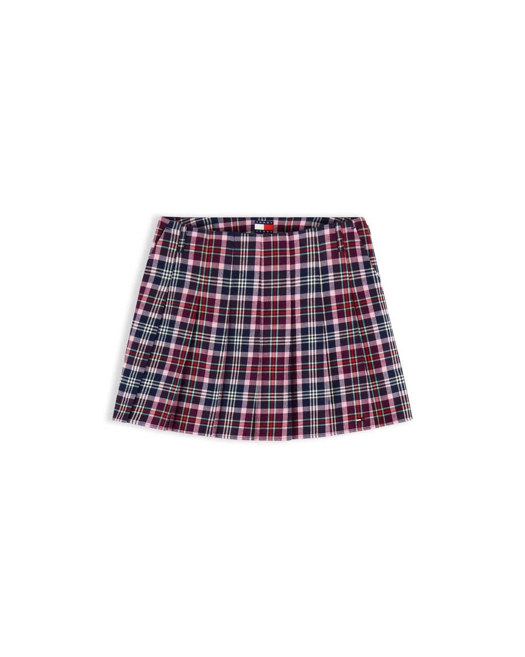 Tommy Hilfiger Red Tartan Pleated Mini Skirt