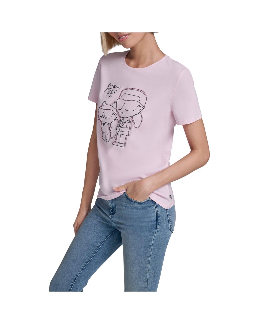 Karl Lagerfeld Purple Sportswear T-Shirt