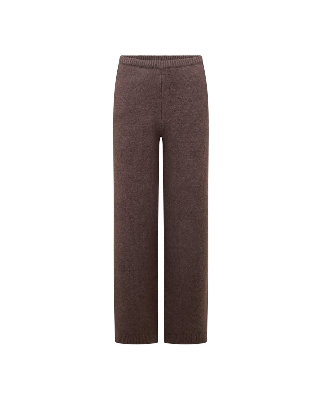 The Couture Club Brown Emblem Knit Trousers