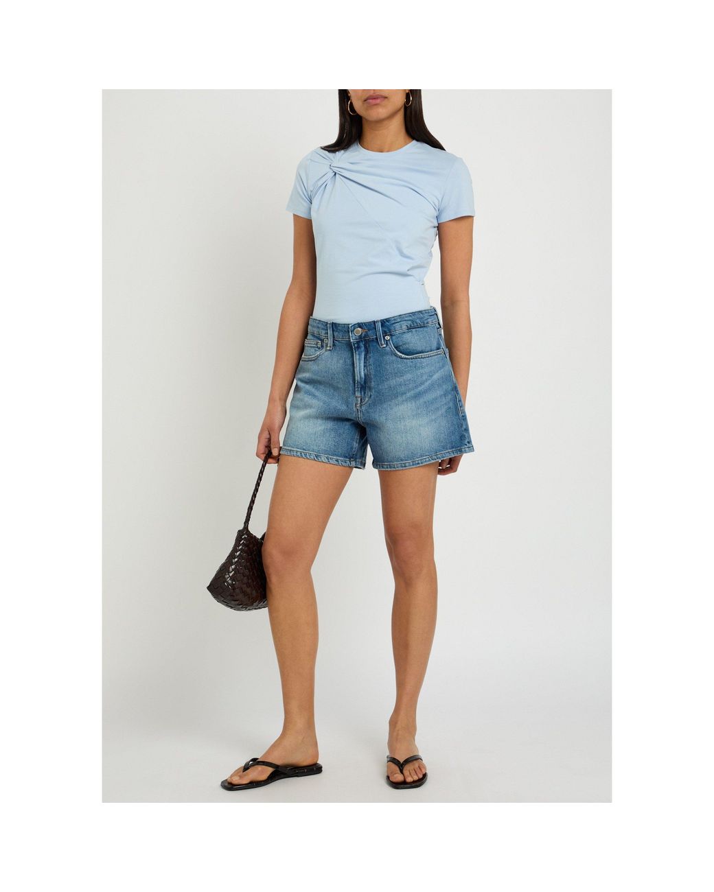 GOOD AMERICAN Blue Denim Shorts