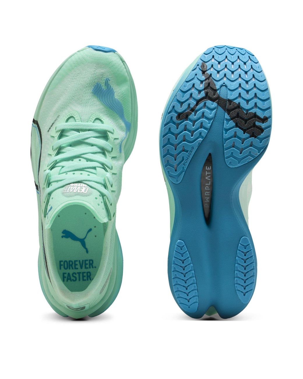 PUMA Green Deviate Nitro Elite 3 Road Running Shoes