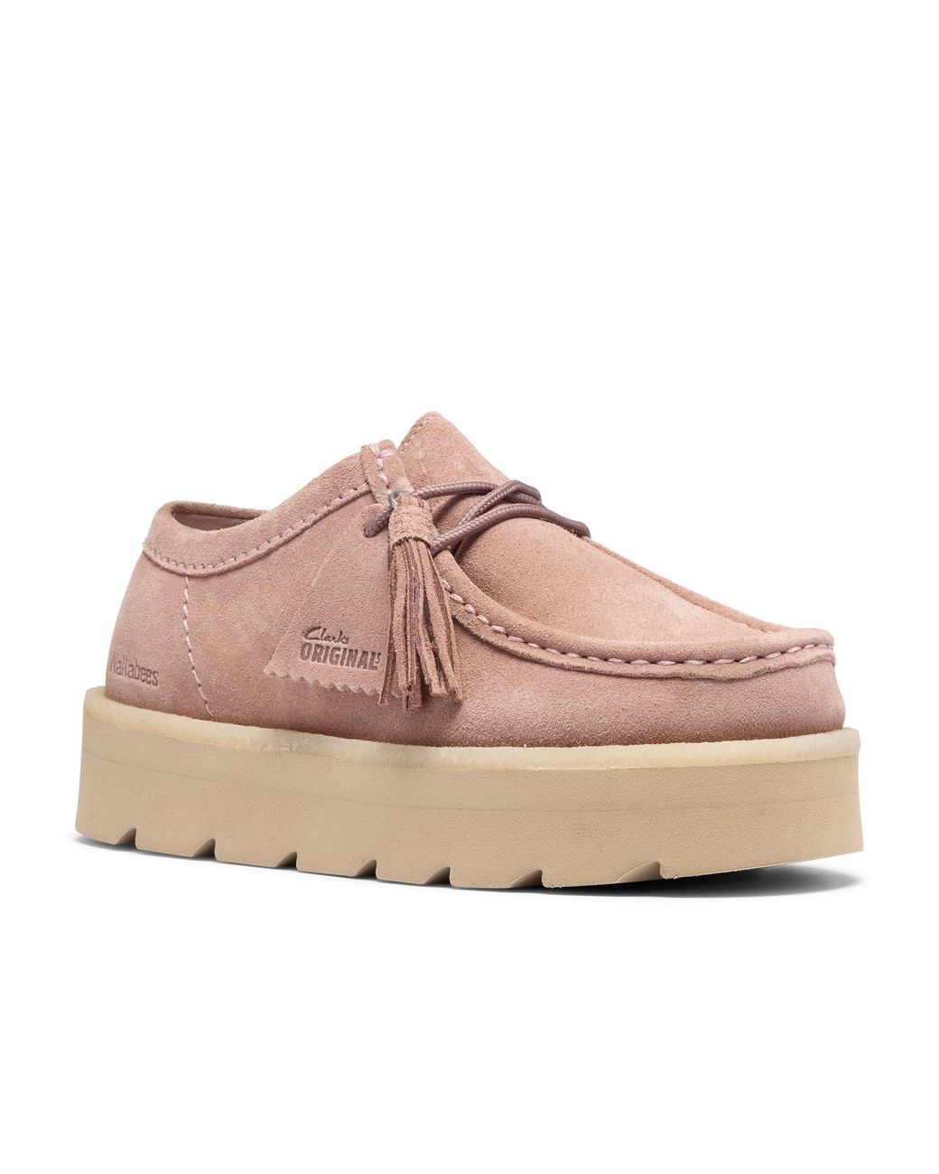 Clarks Pink Meare Walla Moc Toe Formal Shoes