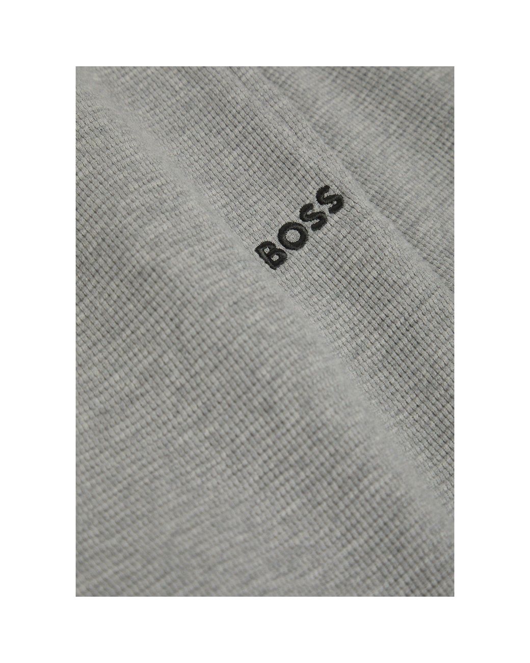 HUGO Gray Waffle Cotton Pyjama Shorts for men