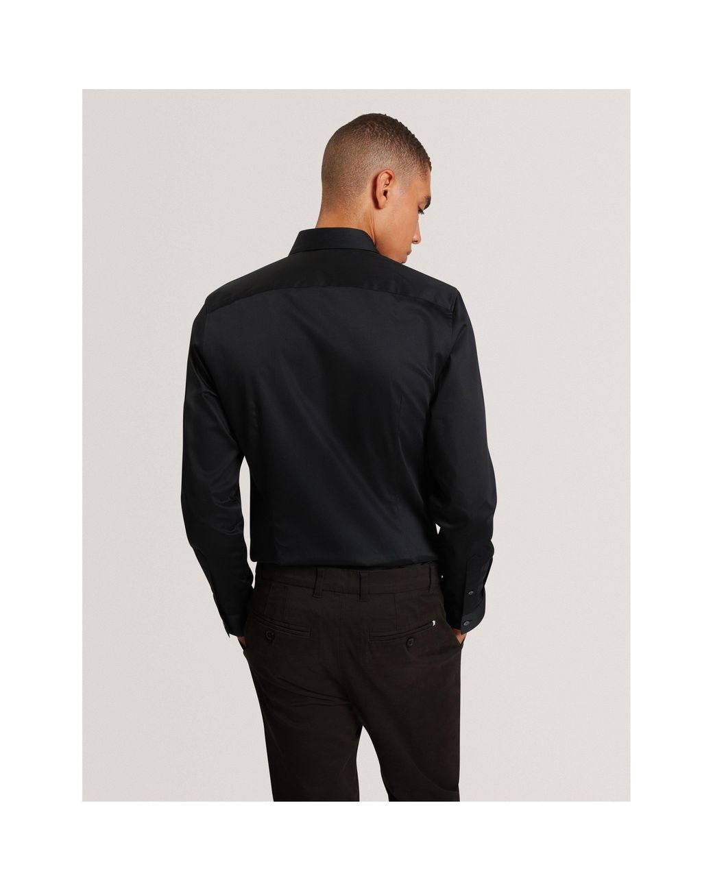 Ted Baker Black Long-Sleeve Cotton Shirt for men