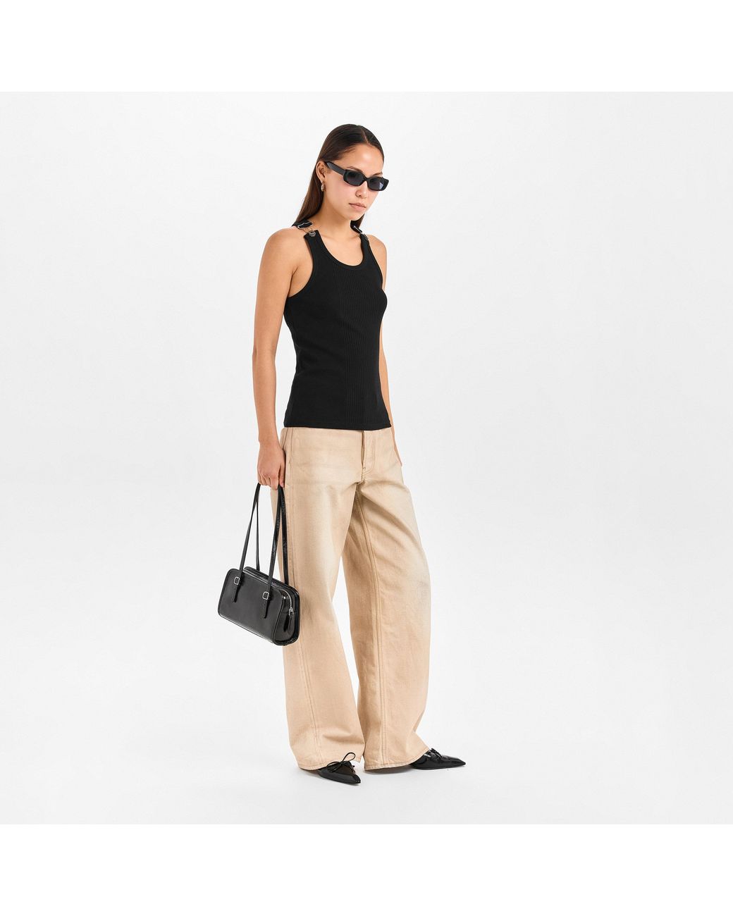 Jean Paul Gaultier Black Rib Tank Vest