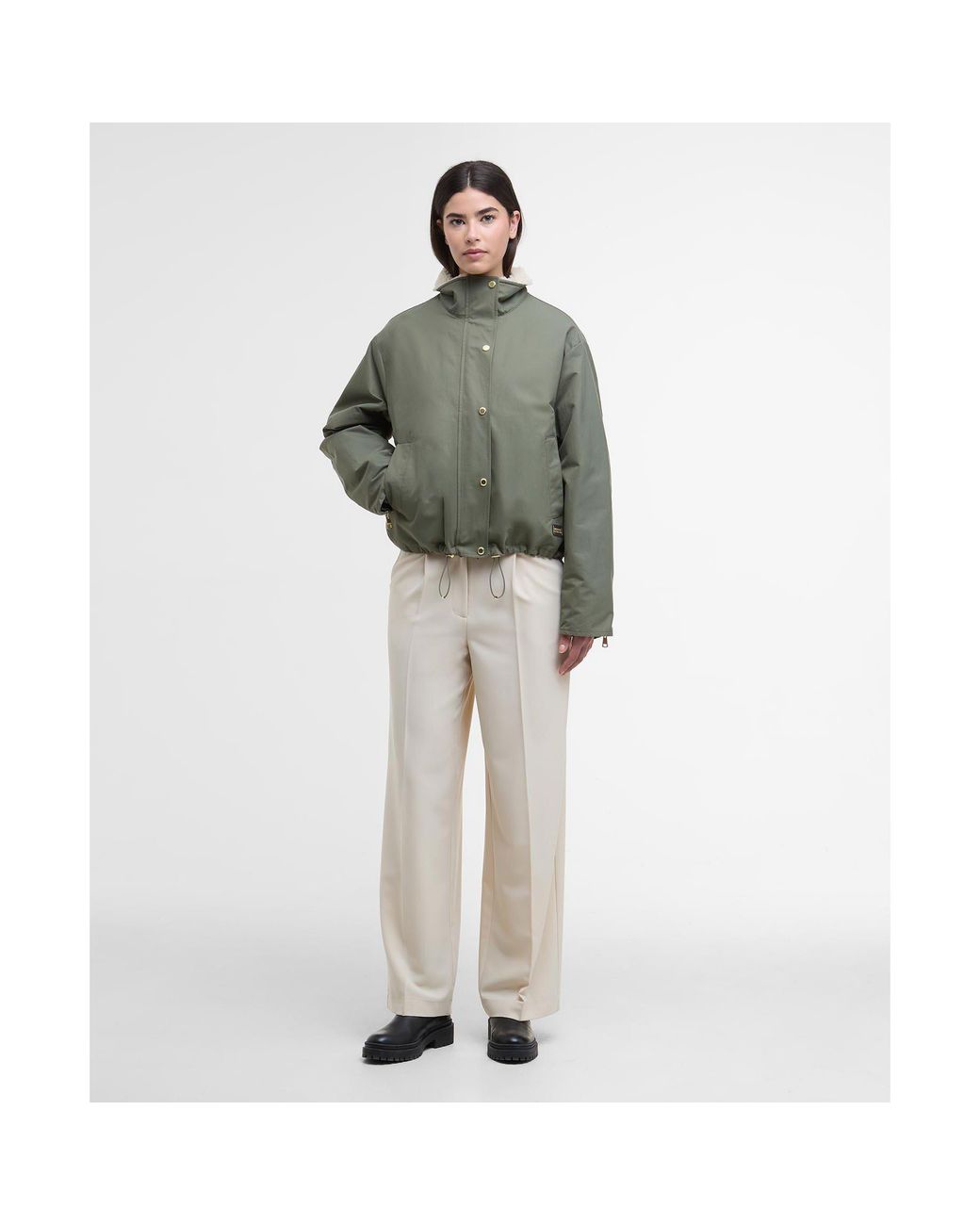 Barbour Green Luanda 3-In-1 Showerproof Long Sleeve Rain Anorak