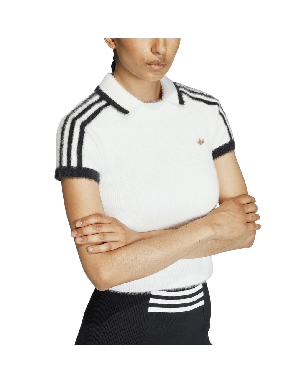 Adidas Originals White Short Sleeve Polo Shirt