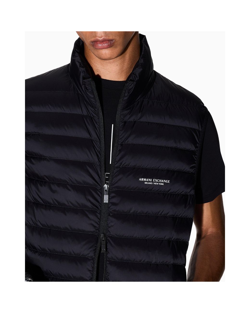ARMANI EXCHANGE Black Down Gilet for men