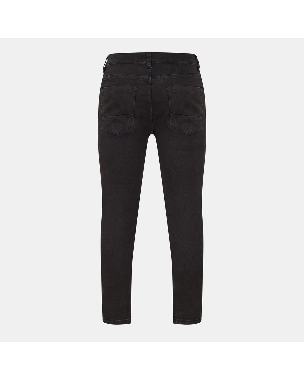 Brave Soul Black Biker Jean With Cut Out Knee Details for men