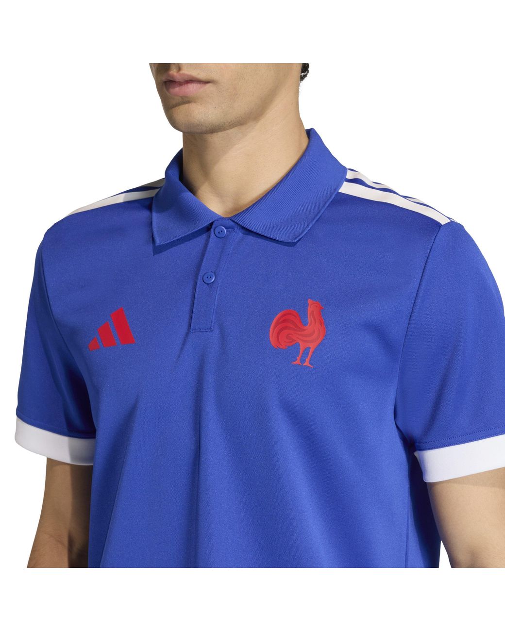 Adidas Blue France Home Polo Shirt 2026 for men